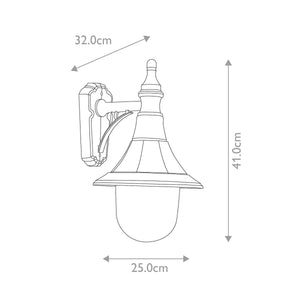 Shannon 1 Light Down Wall Lantern - Comet Lighting