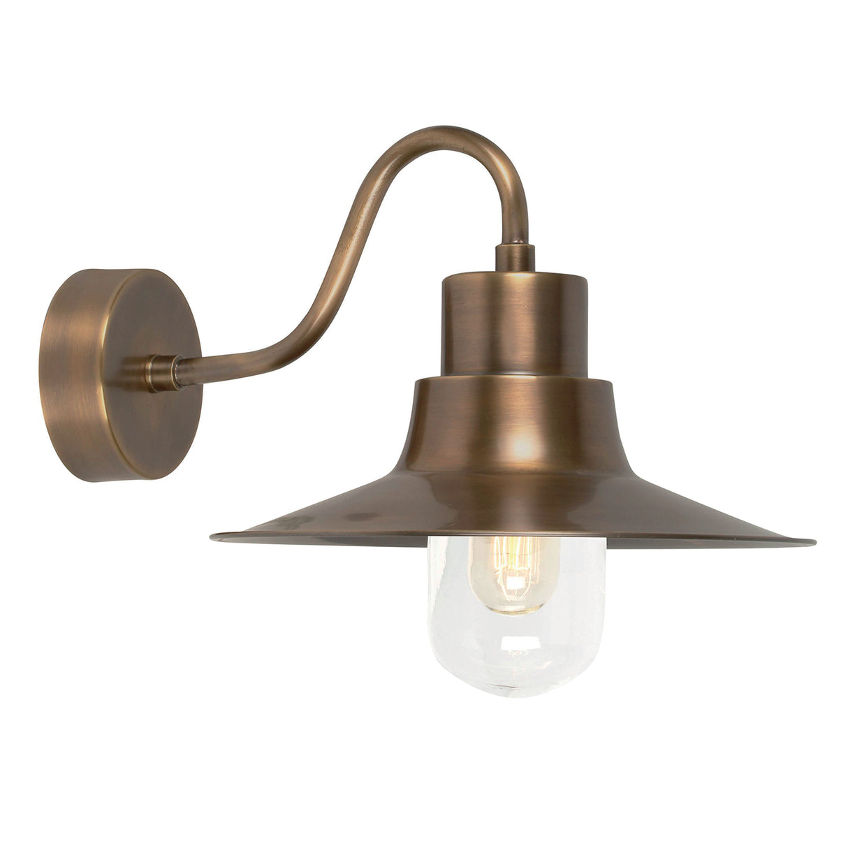 Sheldon Outdoor Wall Lantern Brass