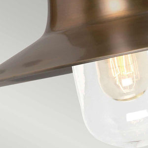 Sheldon 1 Light Wall Lantern - Aged Brass - Comet Lighting