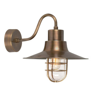 Sheldon Outdoor Wall Lantern Brass - Comet Lighting