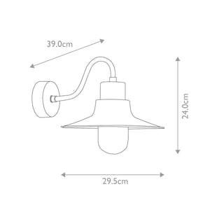 Sheldon Outdoor Wall Lantern Brass - Comet Lighting