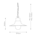 Sheldon 1 Light Chain Lantern - Antique Nickel - Comet Lighting