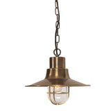 Sheldon 1 Light Chain Lantern - Aged Brass - Comet Lighting