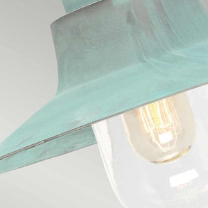 Sheldon 1 light Wall Lantern - Verdigris - Comet Lighting