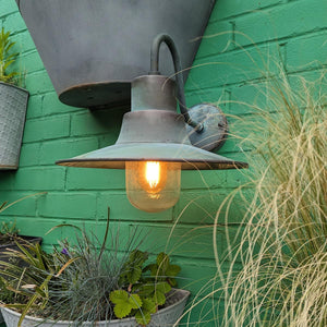 Sheldon 1 light Wall Lantern - Verdigris - Comet Lighting