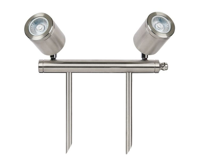 SL240 Twin spike bar, stainless steel, wide beam, mains voltage, 2700K