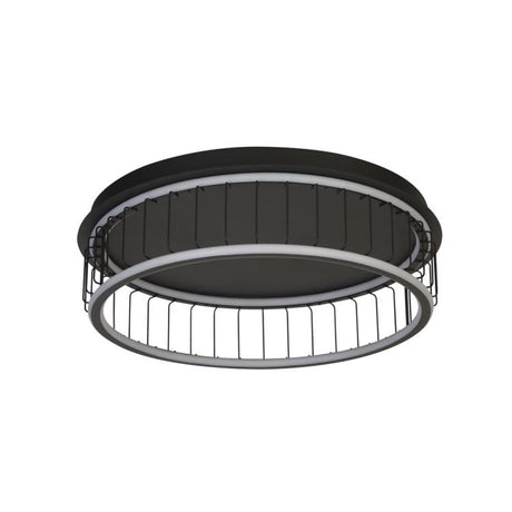 Circolo Cage LED Flush 60cm - Black Metal
