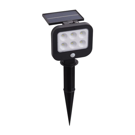 Solar Outdoor Spike - Black Metal & White Polycarbonate