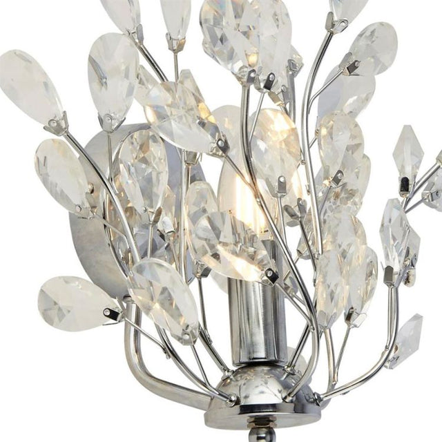 Bouquet 1Lt Wall Light - Chrome & Crystal Glass