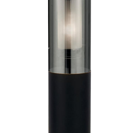 Batton 900mm Outdoor Post - Black & Smoked Diffuser, IP44