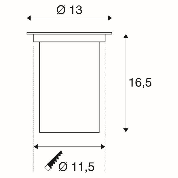 DASAR 80 GU10 Round stainless steel - Comet Lighting