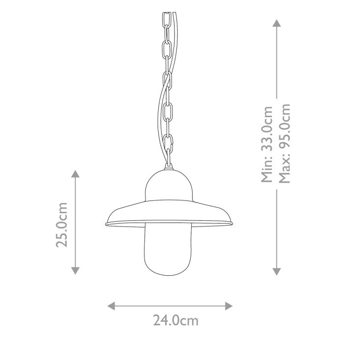 Somerton 1 Light Chain Lantern - Comet Lighting