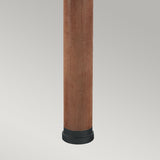 Stockholm Large Bollard Stained Wood & Black - Comet Lighting