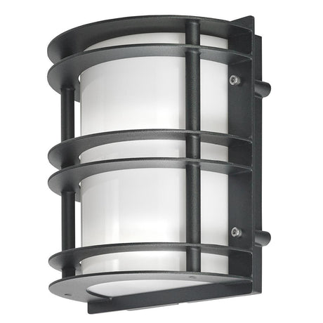 Stockholm 1 Light Flush Light - Black With Opal Glass - Comet Lighting