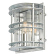Stockholm 1 Light Flush Light - Galvanised With Clear Glass - Comet Lighting