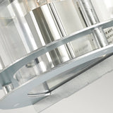 Stockholm 1 Light Flush Light - Galvanised With Clear Glass - Comet Lighting