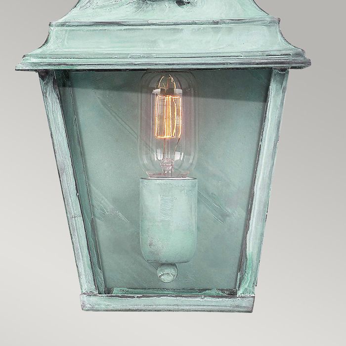 St James 1 Light Wall Lantern - Verdigris - Comet Lighting