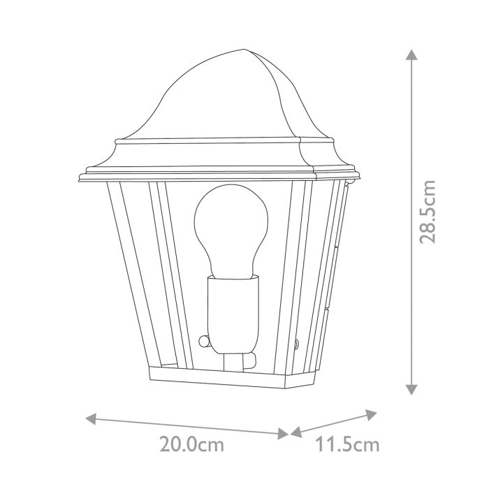 St James 1 Light Wall Lantern - Verdigris - Comet Lighting