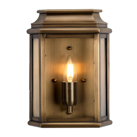 St Martins Outdoor Wall Lantern Brass - Comet Lighting