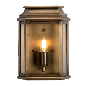 St Martins 1 Light Wall Lantern - Brass - Comet Lighting
