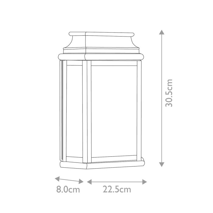 St Martins 1 Light Wall Lantern - Verdigris - Comet Lighting