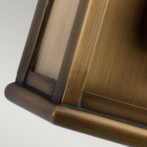 St Pauls Outdoor Flush Wall Lantern Brass - Comet Lighting