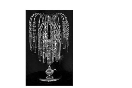 STARLITE Shower w/ Rulers Table Lamp Antique Nickel