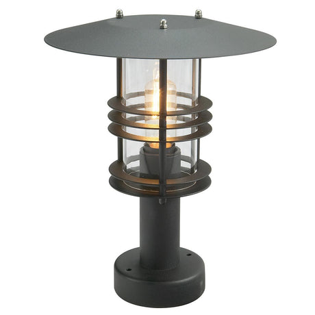 Stockholm 1 Light Pedestal - Black - Comet Lighting