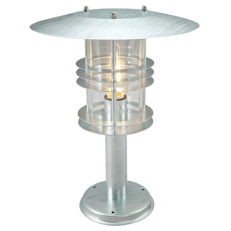 Stockholm 1 Light Grande Pedestal - Galvanised - Comet Lighting