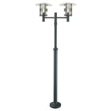 Stockholm 2 Light Twin Lamp Post - Black - Comet Lighting