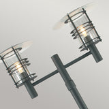 Stockholm 2 Light Twin Lamp Post - Black - Comet Lighting