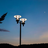 Stockholm 2 Light Twin Lamp Post - Black - Comet Lighting