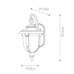 St Louis 1 Light Small Wall Lantern - Comet Lighting