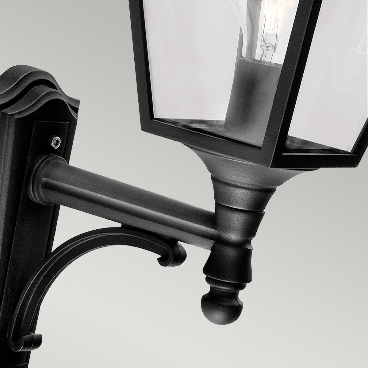 Turin 1 Light Up Wall Lantern - Black - Comet Lighting