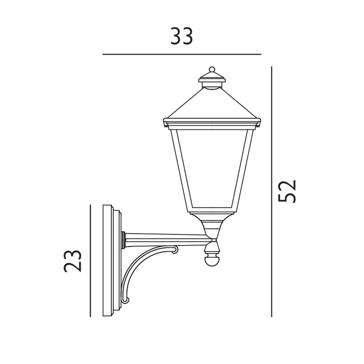 Turin 1 Light Up Wall Lantern - Black - Comet Lighting