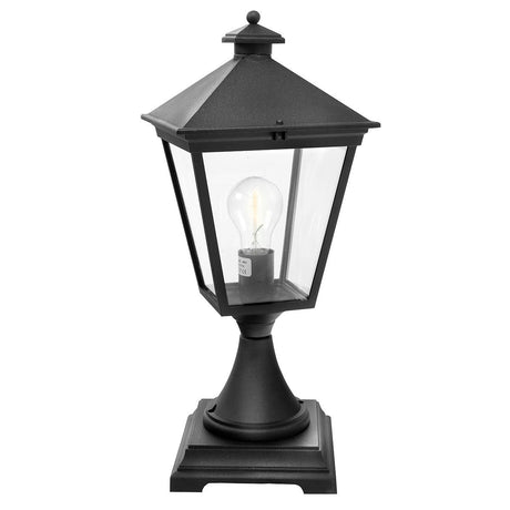 Turin 1 Light Pedestal - Black - Comet Lighting