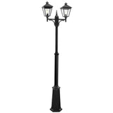 Turin 2 Light Twin Lamp Post - Black - Comet Lighting