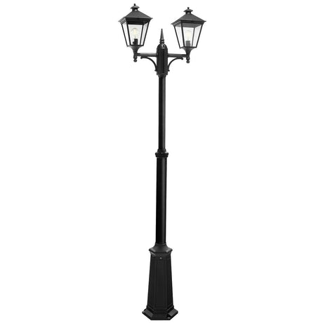 Turin 2 Light Twin Lamp Post - Black - Comet Lighting