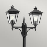 Turin 2 Light Twin Lamp Post - Black - Comet Lighting