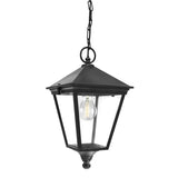 Turin 1 Light Chain Lantern - Black - Comet Lighting