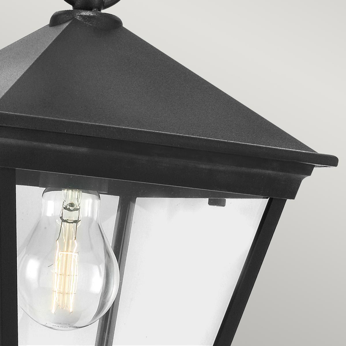 Turin 1 Light Chain Lantern - Black - Comet Lighting