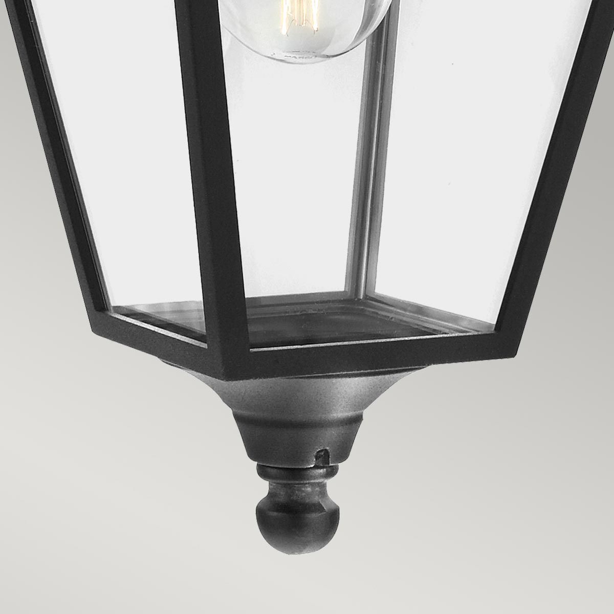 Turin 1 Light Chain Lantern - Black - Comet Lighting