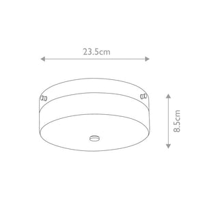 Tamar 1 Light Medium Flush Light - Polished Gold - Comet Lighting