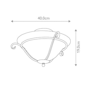 Torchiere 1 Light Flush Light - Comet Lighting