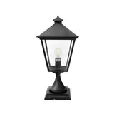 Turin Grande 1 Light Pedestal - Black - Comet Lighting