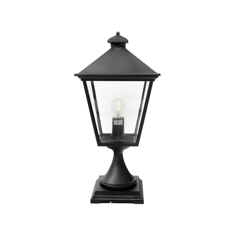 Turin Grande 1 Light Pedestal - Black - Comet Lighting