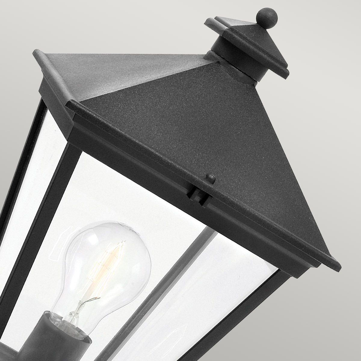 Turin Grande 1 Light Pedestal - Black - Comet Lighting