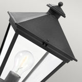 Turin Grande 1 Light Pedestal - Black - Comet Lighting