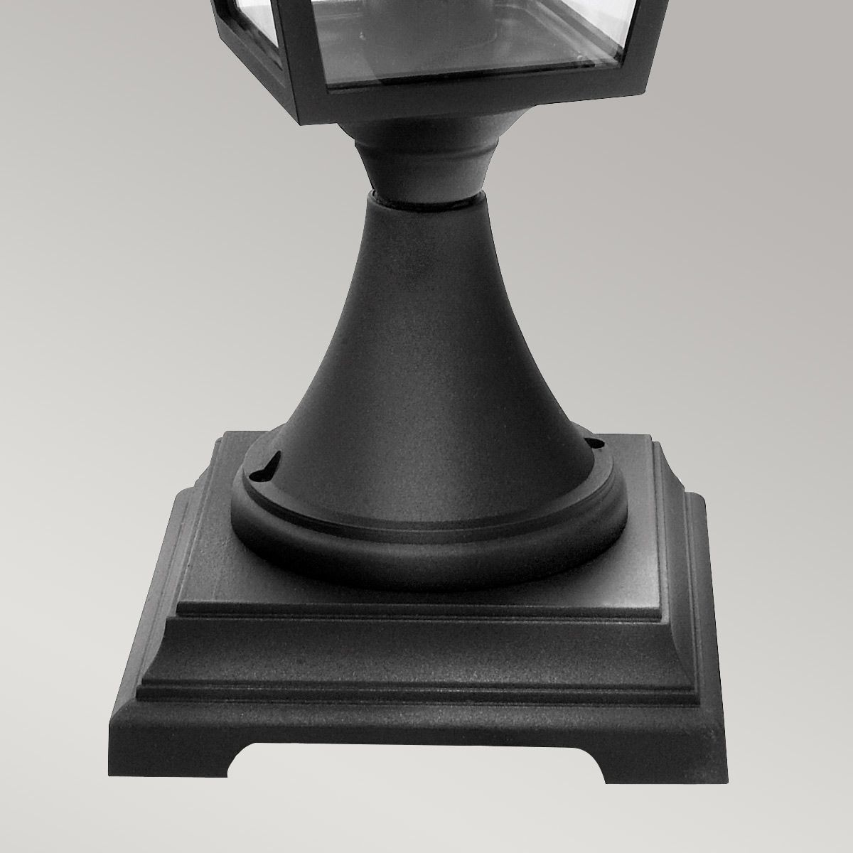 Turin Grande 1 Light Pedestal - Black - Comet Lighting