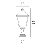 Turin Grande 1 Light Pedestal - Black - Comet Lighting